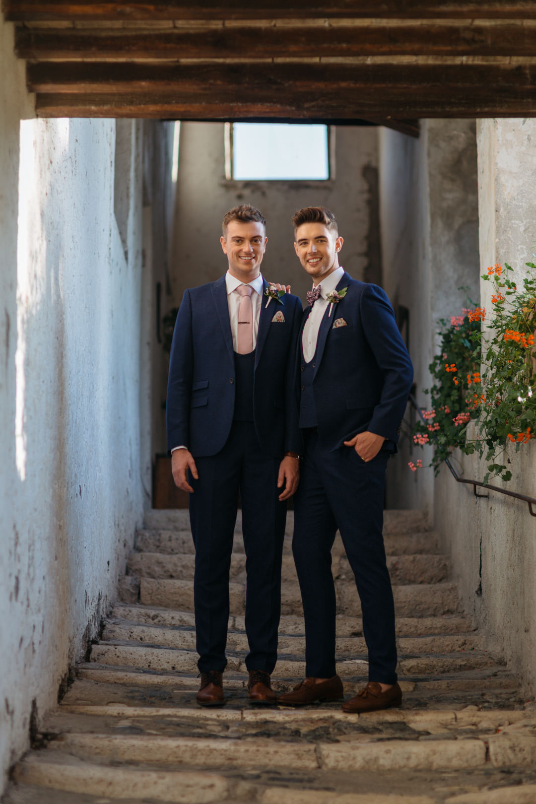 Irish same sex couple enjoy their destination wedding in Borgo Di Tragliata, Rome